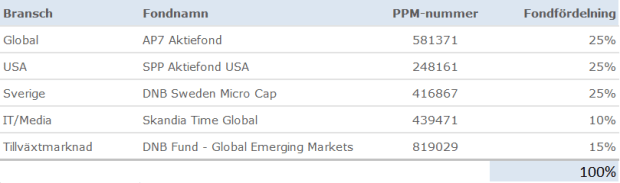 Aktiefond - 10 år - etisk