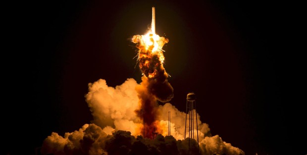 scenic view of fire at night